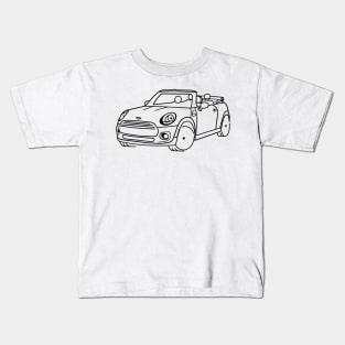 Black Mini Cooper Convertible Kids T-Shirt